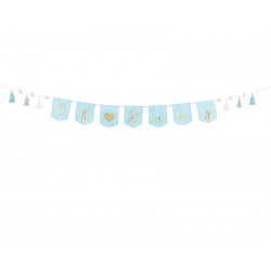 BANNER IN TESSUTO AZZURRO OH BABY