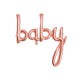 SCRITTA "BABY" GONFIABILE ROSE GOLD