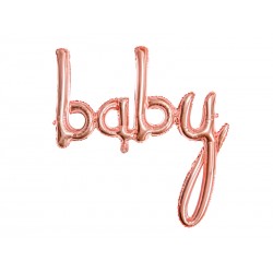 SCRITTA "BABY" GONFIABILE ROSE GOLD