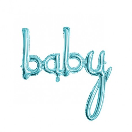 SCRITTA "BABY" GONFIABILE AZZURRO
