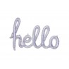 SCRITTA "HELLO" GONFIABILE ARGENTO GLITTER