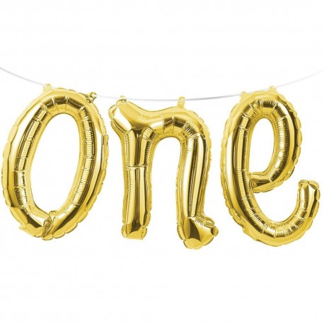 BANNER "ONE" GONFIABILE ORO