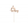 TOPPER "OH BABY" CARTONCINO ROSE GOLD