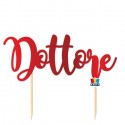TOPPER "DOTTORE" CARTONCINO ROSSO