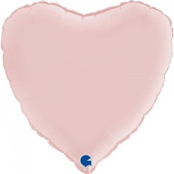 PALLONCINO CUORE - ROSA PASTELLO SATIN