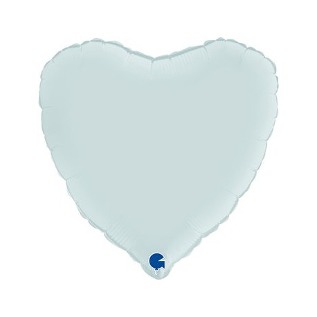 PALLONCINO CUORE - AZZURRO PASTELLO SATIN