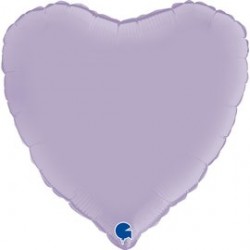 PALLONCINO CUORE - LILLA PASTELLO SATIN