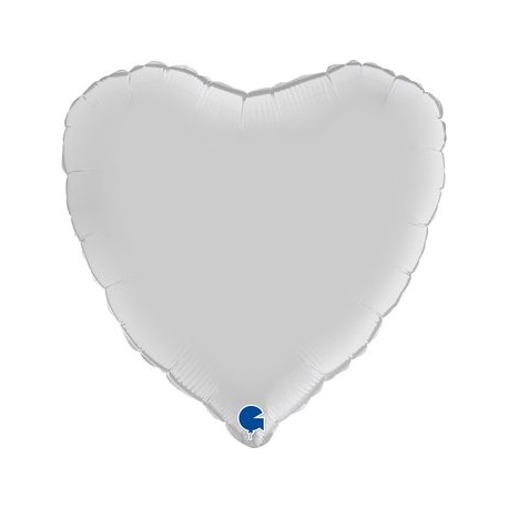 PALLONCINO CUORE - BIANCO SATIN