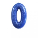 CANDELINE NUMERO - BLU GLITTER