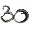 OCCHIALE 30 NERO CON STRASS ARGENTO