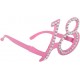 OCCHIALE 18 FUCSIA CON STRASS ARGENTO 