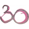 OCCHIALE 30 FUCSIA CON STRASS ARGENTO