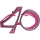 OCCHIALI 30 FUCSIA CON STRASS ARGENTO 