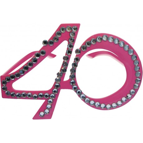 OCCHIALI 30 FUCSIA CON STRASS ARGENTO 