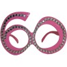 OCCHIALE 60 FUCSIA CON STRASS ARGENTO 