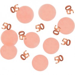 CORIANDOLI DA TAVOLA ROSA E 50 ROSE GOLD