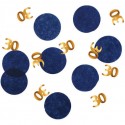 CORIANDOLI DA TAVOLA BLU E 30 ORO
