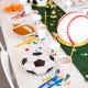 8 PIATTINI PALLA DA CALCIO - EFFETTO FUMETTO