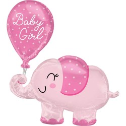 Palloncino ELEFANTINO ROSA "BABY GIRL"