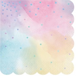 16 TOVAGLIOLI PICCOLI MULTICOLOR A POIS IRIDESCENTE