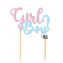TOPPER GENDER REVEAL CARTONCINO