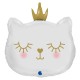 Palloncino GATTO BIANCO CON CORONA