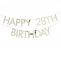 BANNER HAPPY BIRTHDAY PERSONALIZZABILE - ORO