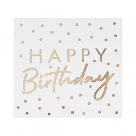 16 TOVAGLIOLI HAPPY BIRTHDAY POIS - ORO