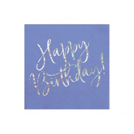 20 TOVAGLIOLI "HAPPY BIRTHDAY" BLU