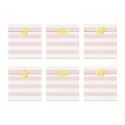 6 SACCHETTINI A RIGHE ROSA