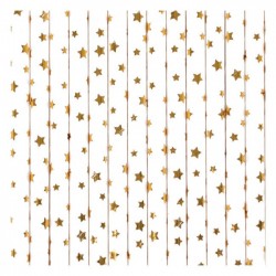 25 cannucce di carta a stelle oro metal