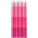 24 CANDELE ROSA EFFETTO PUZZLE