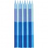 24 CANDELINE AZZURRO EFFETTO PUZZLE