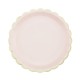 8 PIATTI TONDI SMERLATI ROSA PASTELLO 