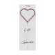 CANDELA SCINTILLANTE A CUORE ROSSO