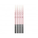 5 CANDELINE A SPIRALE SFUMATE ROSA