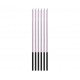 6 CANDELINE QUADRATE NERE E LILLA PLATINO