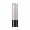 6 CANDELINE QUADRATE NERE E LILLA PLATINO