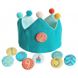 CORONCINA IN MUSSOLA PERSONALIZZABILE - AZZURRO