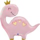 Palloncino DINOSAURO ROSA CON CORONA