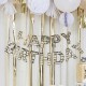 BANNER HAPPY BIRTHDAY IN CARTONCINO A FRANGE ORO
