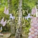 BANNER HAPPY BIRTHDAY PERSONALIZZABILE - UNICORNI
