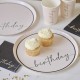 8 PIATTI NUDE E NERO "BIRTHDAY"