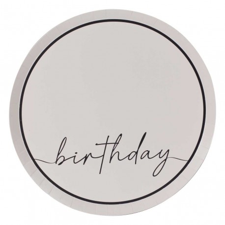 8 PIATTI NUDE E NERO "BIRTHDAY"