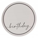 8 PIATTI NUDE E NERO "BIRTHDAY"