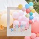 CORNICE PER FOTO HAPPY BIRTHDAY CON PALLONCINI - PERSONALIZZABILE