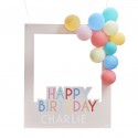 CORNICE PER FOTO HAPPY BIRTHDAY CON PALLONCINI - PERSONALIZZABILE