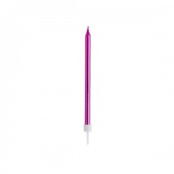 12 CANDELINE A STELO FUCSIA