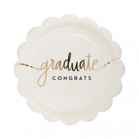8 PIATTI TONDI SMERLATI-GRADUATE CONGRATS