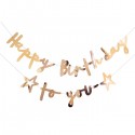 BANNER "HAPPY BIRTHDAY TO YOU" CARTONCINO - ORO